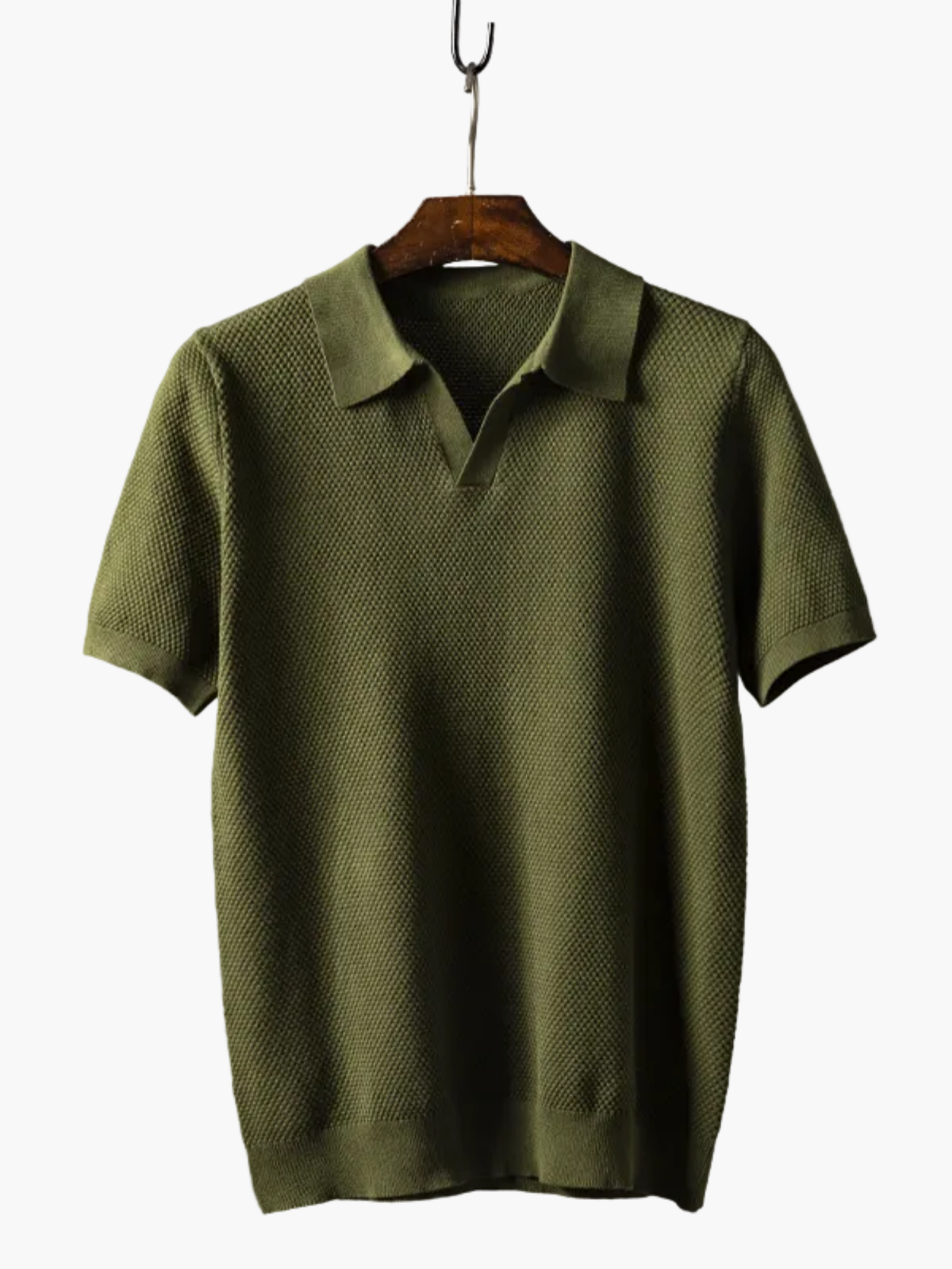 Ensemble polo à col classique et pantalon assorti motif texturé homme – Rivedoux
