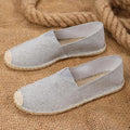 Espadrilles sans lacets toile ouverture en V semelle tressée homme – Mesves