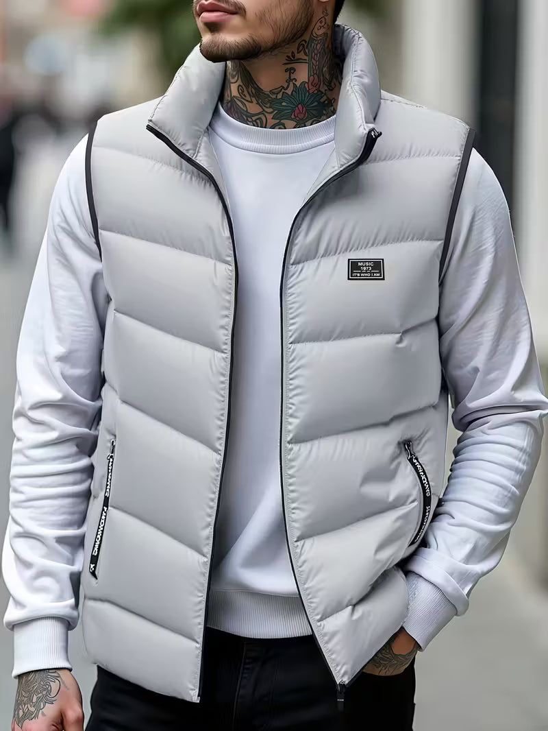 Gilet sans manches rembourré zippé