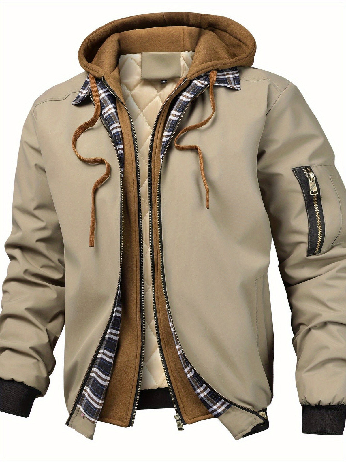 Blouson bomber rembourré à capuche