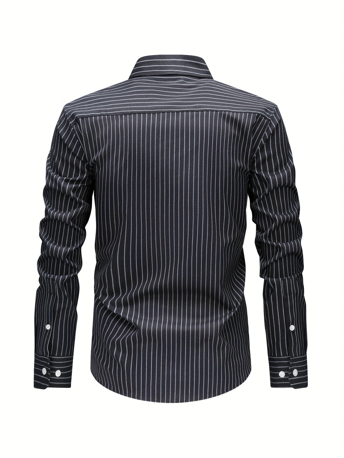 Chemise à rayures verticales manches longues