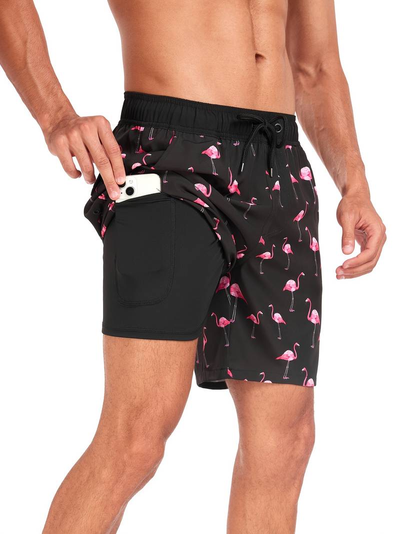 Short de bain mi-cuisse à cordon