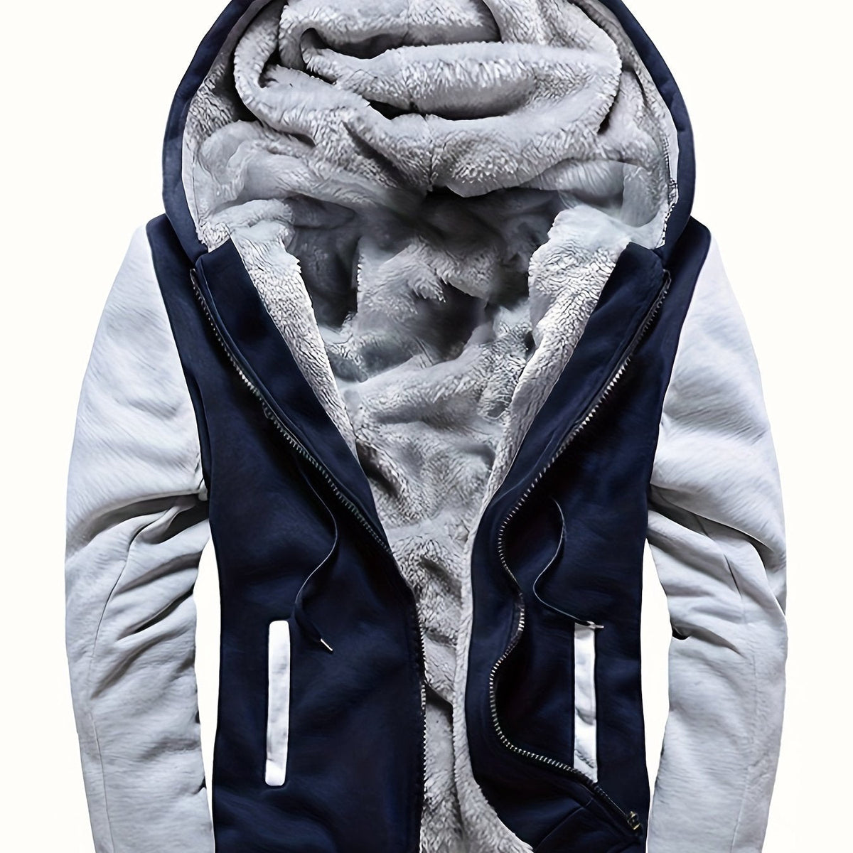 Pull à capuche zippé motif camouflage