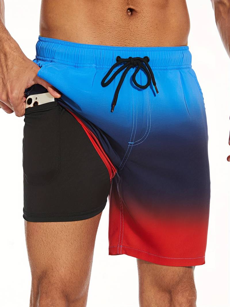 Short de bain mi-cuisse à cordon