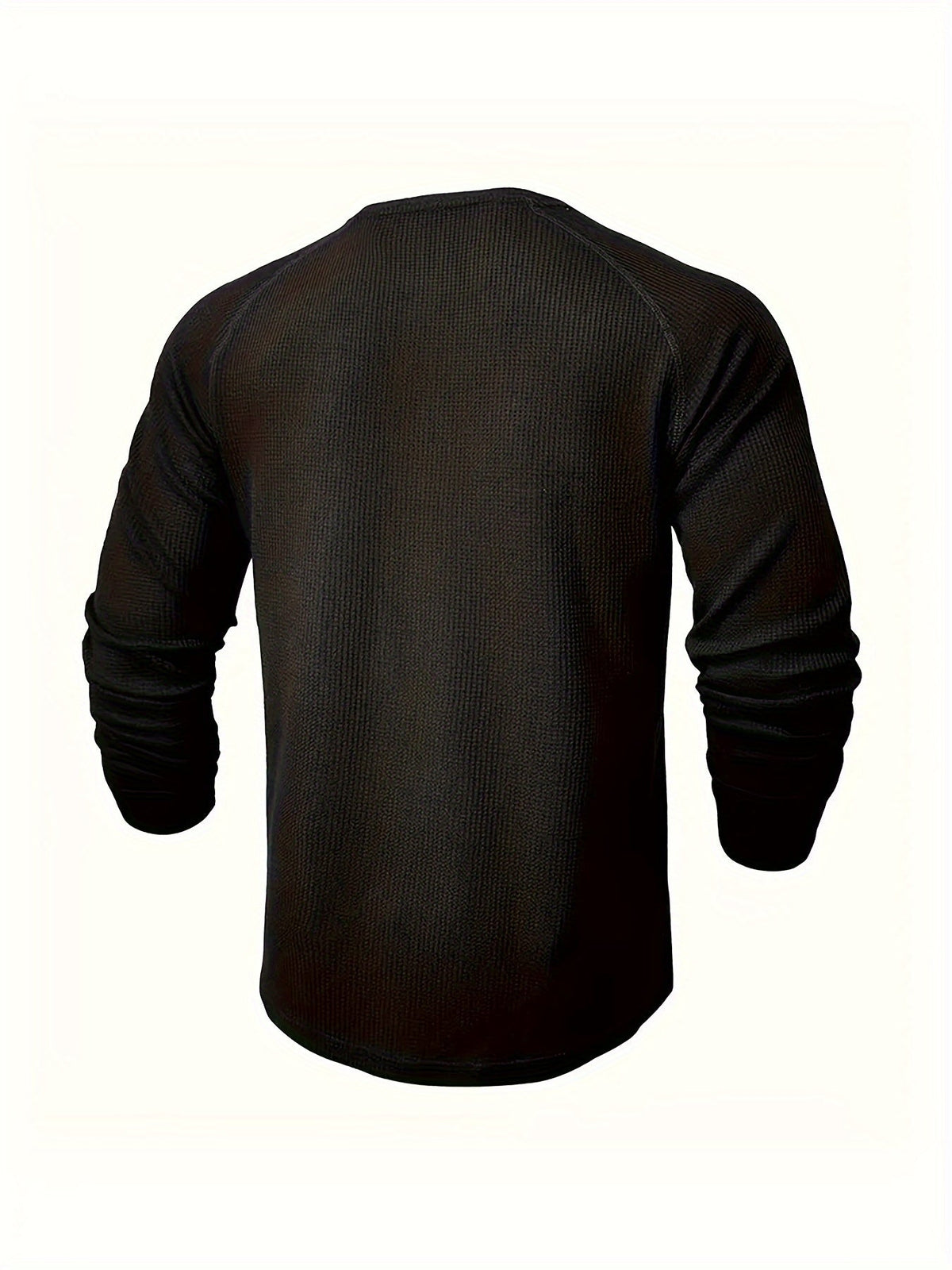 T-shirt henley manches longues texturé