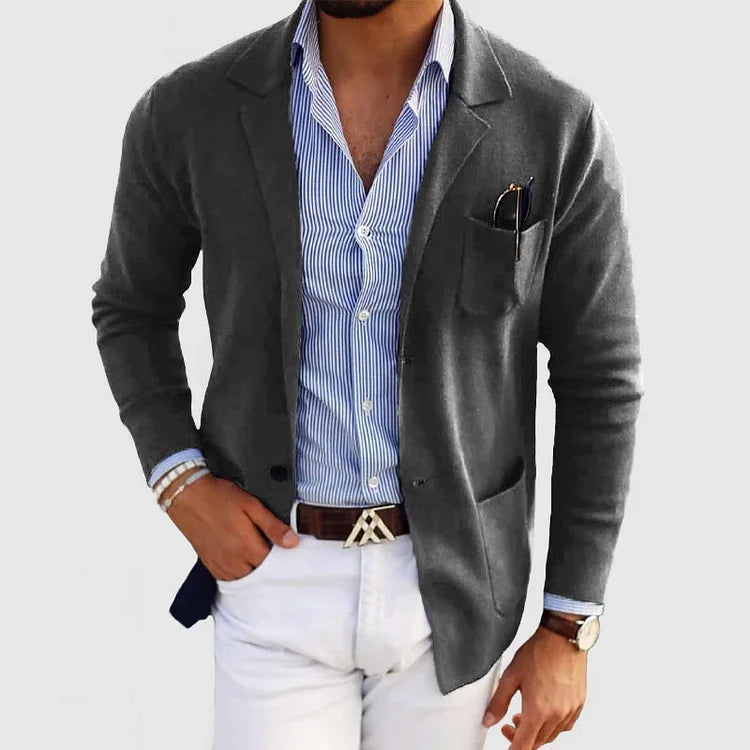 Blazer en tissu souple coupe élégante allure affirmée homme – Saussignac