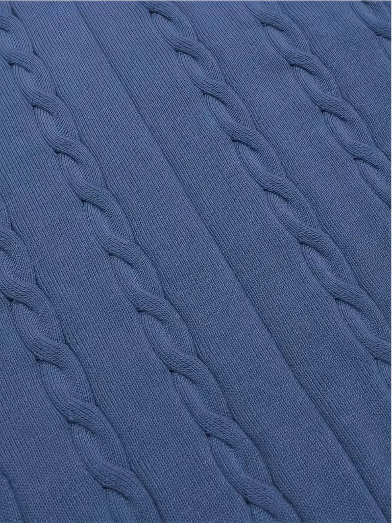Gilet sans manches torsadé à col V bicolore en maille classique homme – Albi
