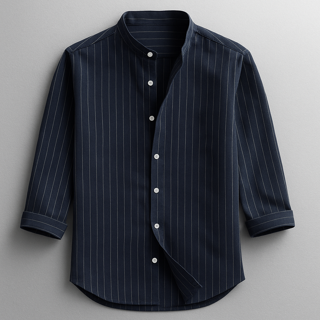 Chemise à rayures bleue