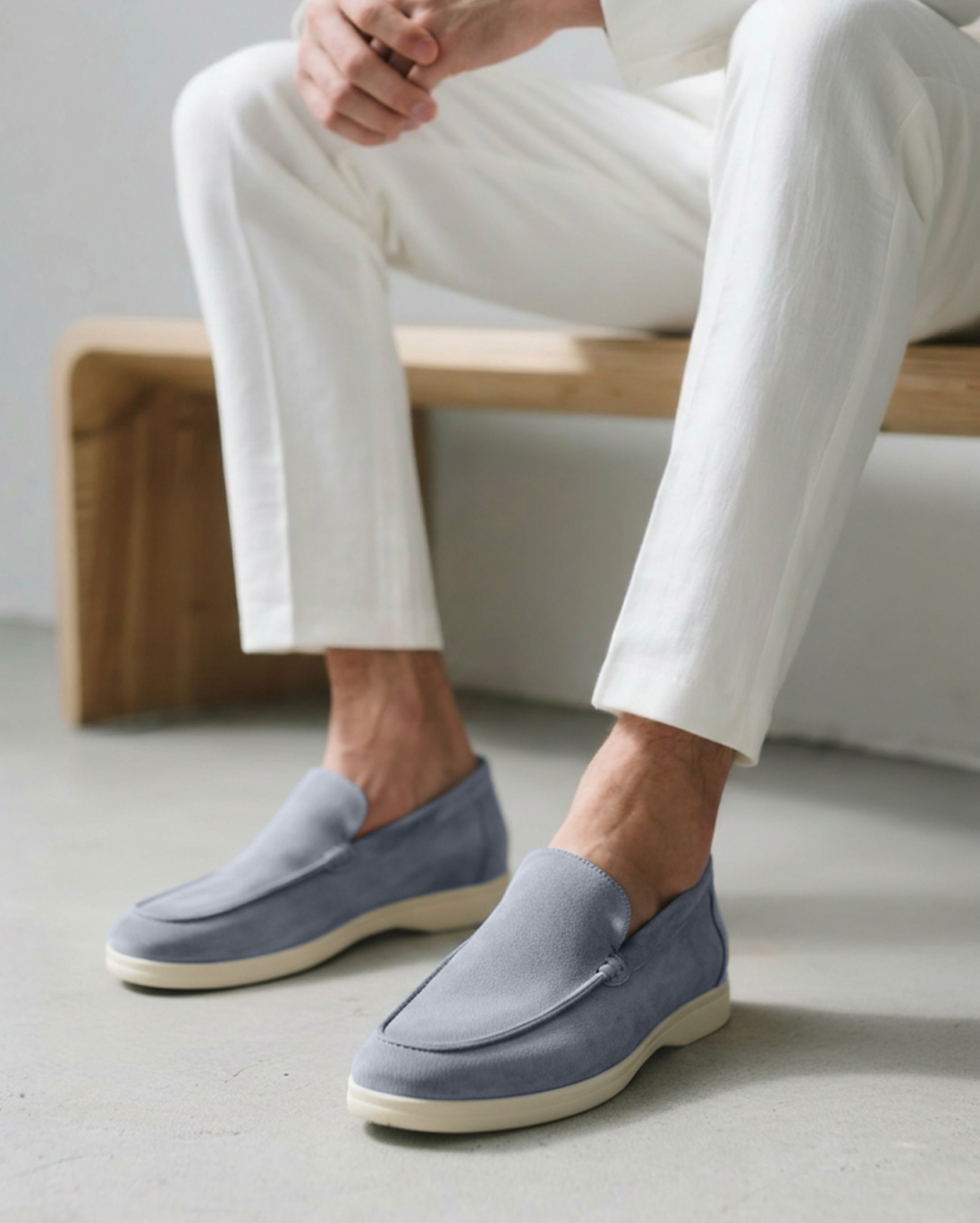 Mocassins en daim à enfiler confort pour tous les jours homme – Tréboul