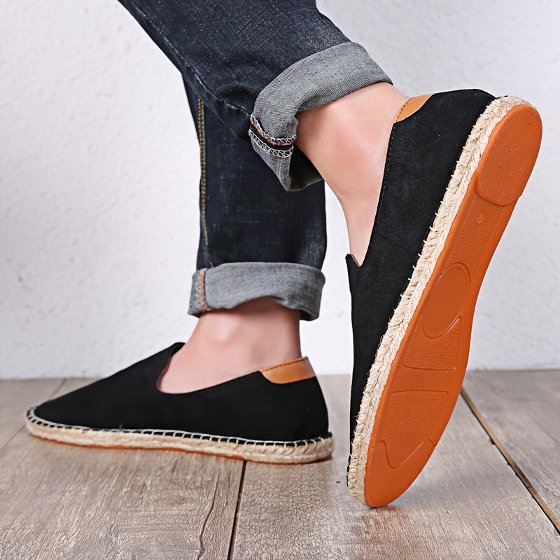 Espadrilles mocassins en toile à enfiler pour le quotidien homme – Orcières