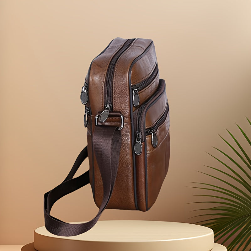 Sac bandoulière multipoches texturé compact style sobre et élégant homme – Époisses