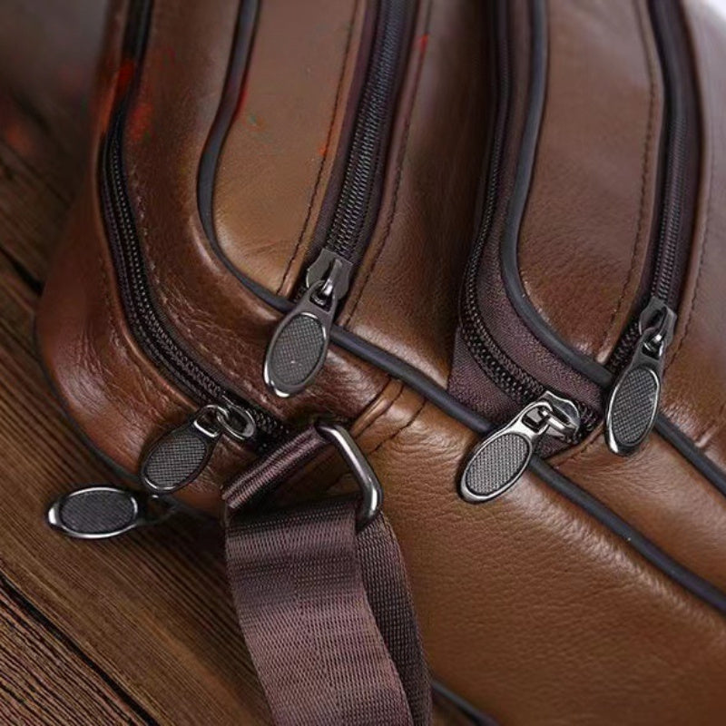 Sac bandoulière multipoches texturé compact style sobre et élégant homme – Époisses