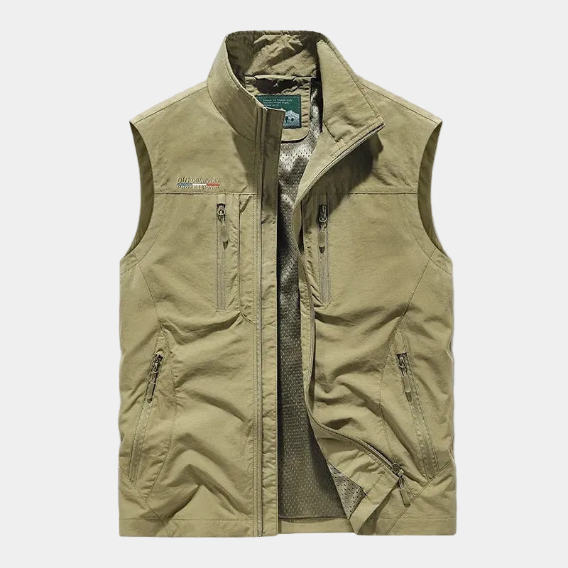 Gilet sans manches zippé col montant à poches homme – Pergolèse