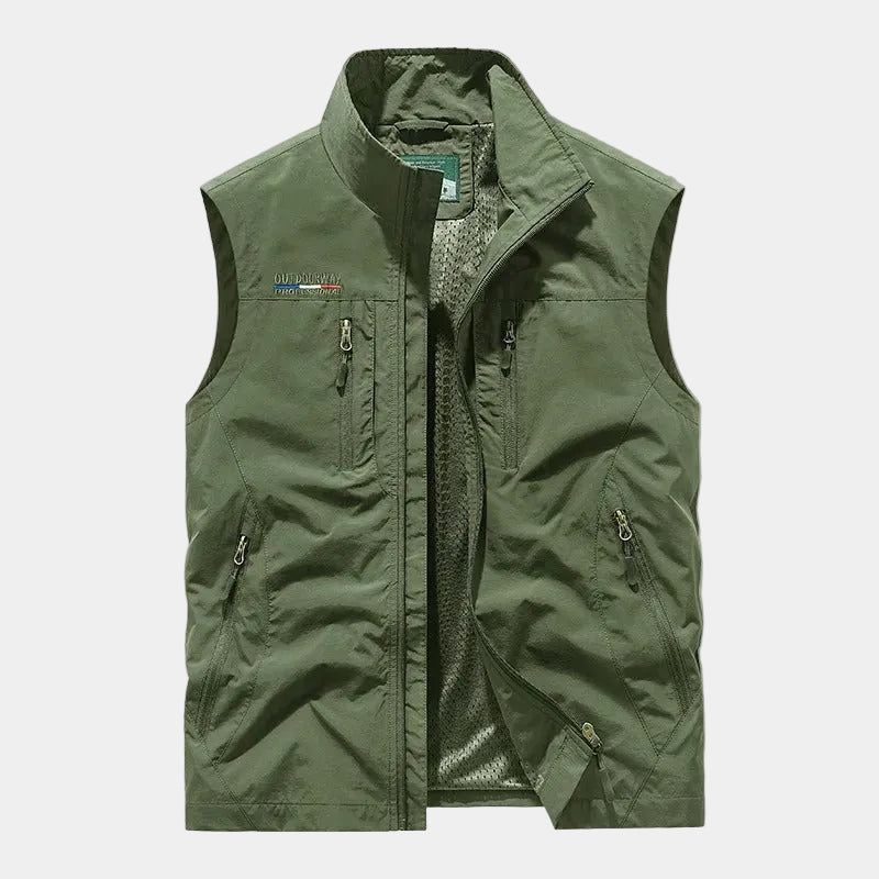 Gilet sans manches zippé col montant à poches homme – Pergolèse
