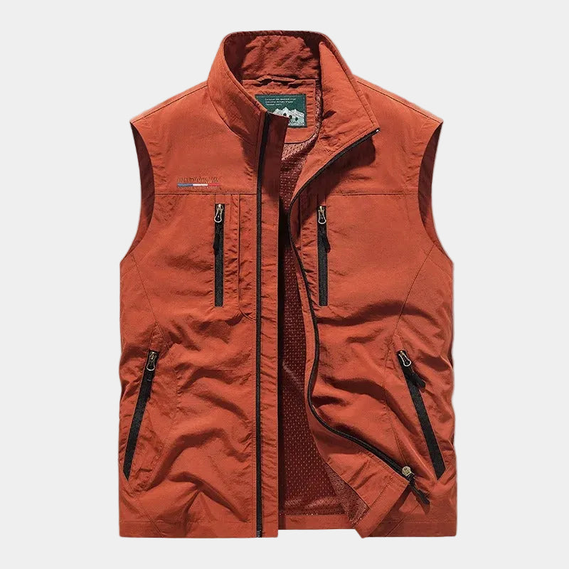 Gilet sans manches zippé col montant à poches homme – Pergolèse