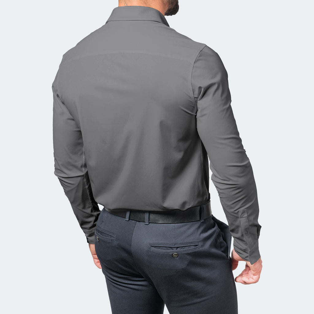 Chemise stretch coupe nette manches longues au style intemporel homme – Lyon