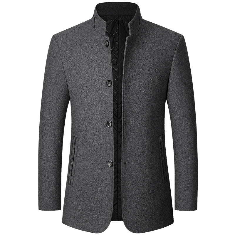Manteau aspect lainage coupe structurée