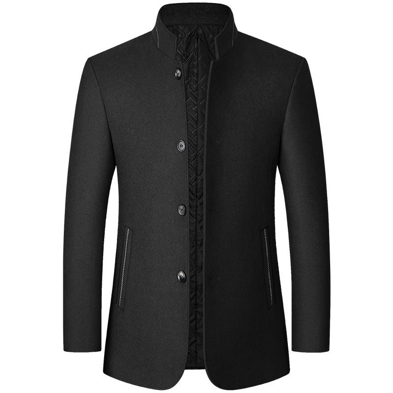 Manteau aspect lainage coupe structurée