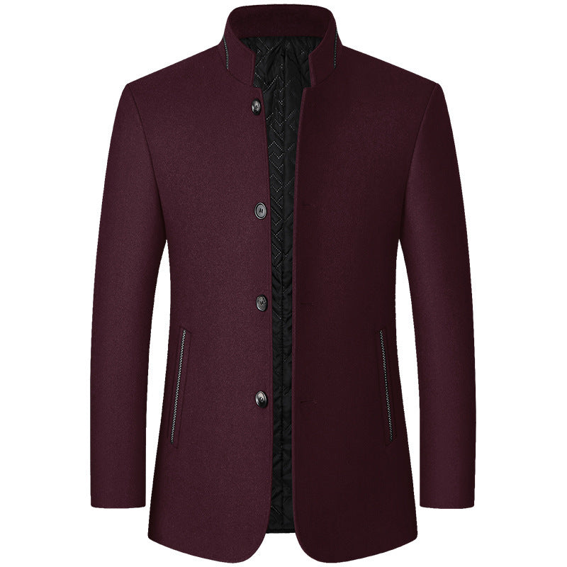 Manteau aspect lainage coupe structurée