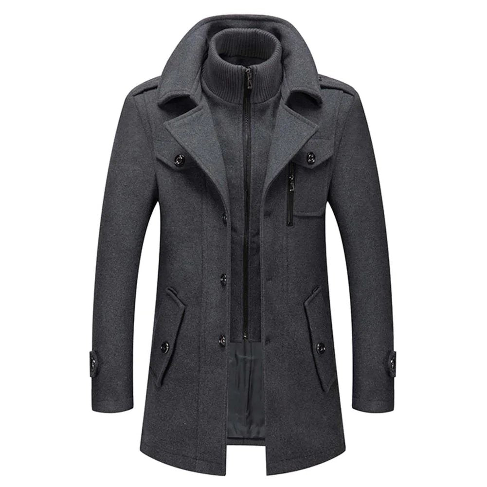 Manteau deux pièces classique à col tailleur au style intemporel homme – Monceau