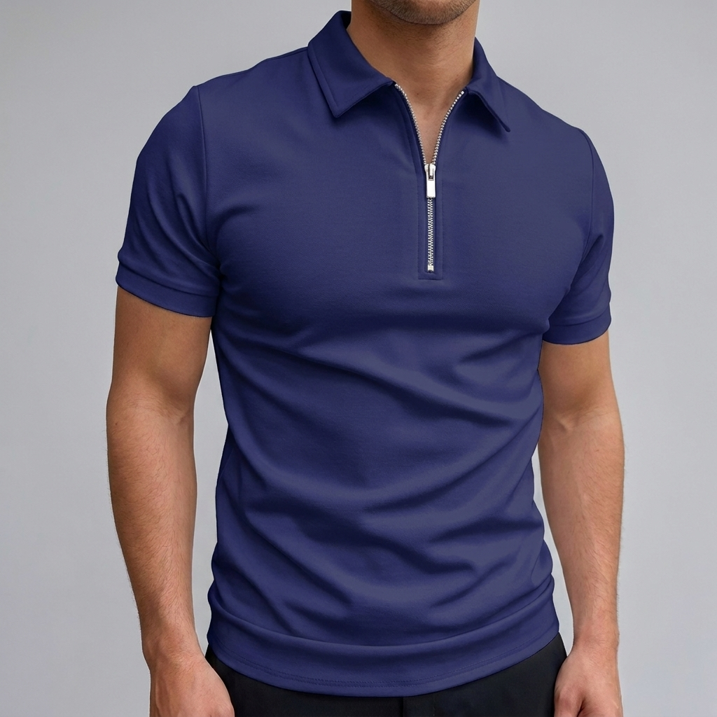 Polo uni à manches courtes