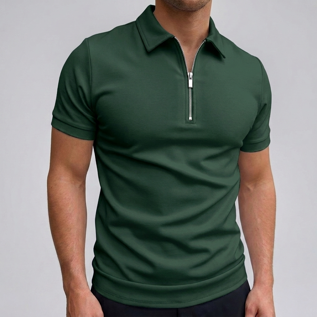 Polo uni à manches courtes