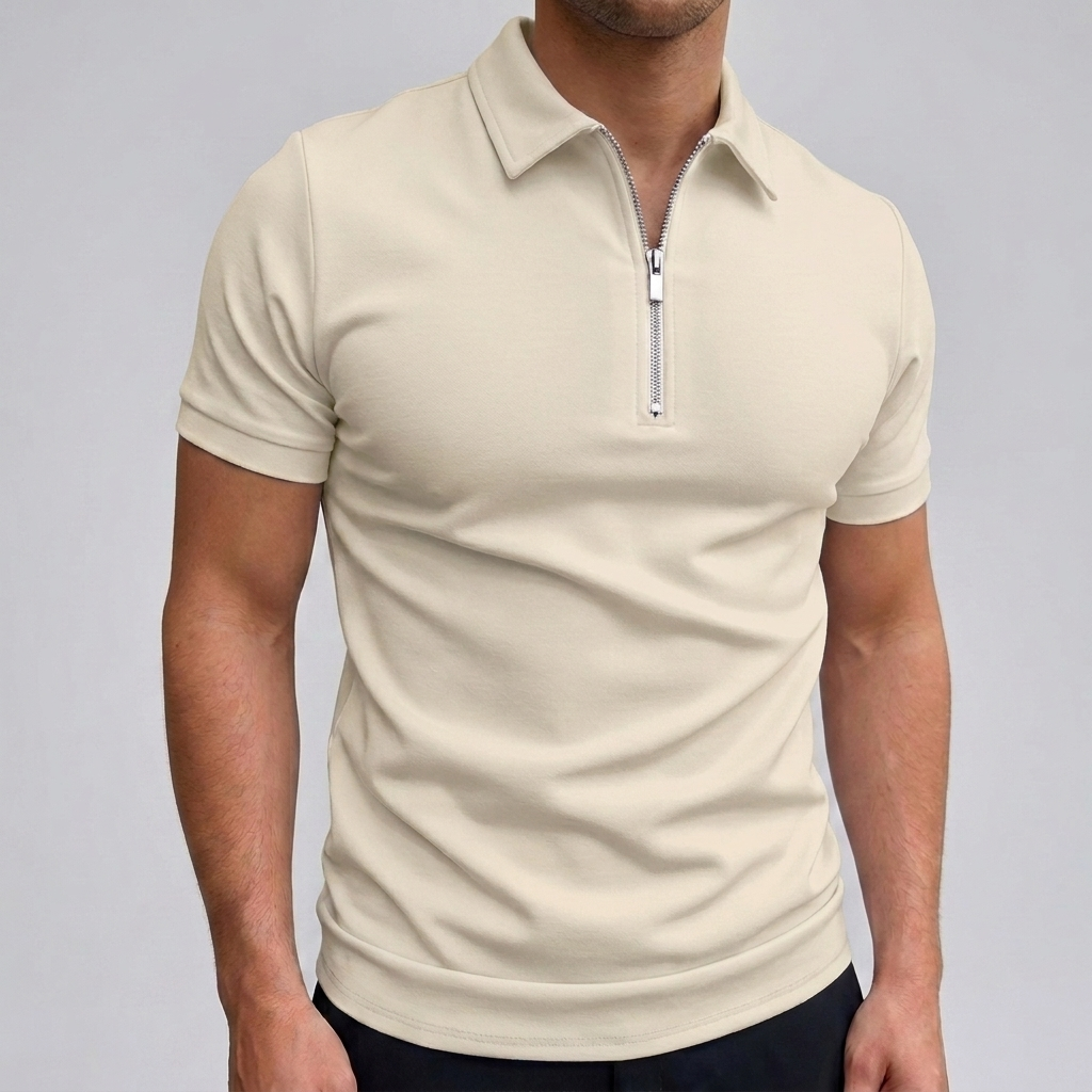 Polo uni à manches courtes