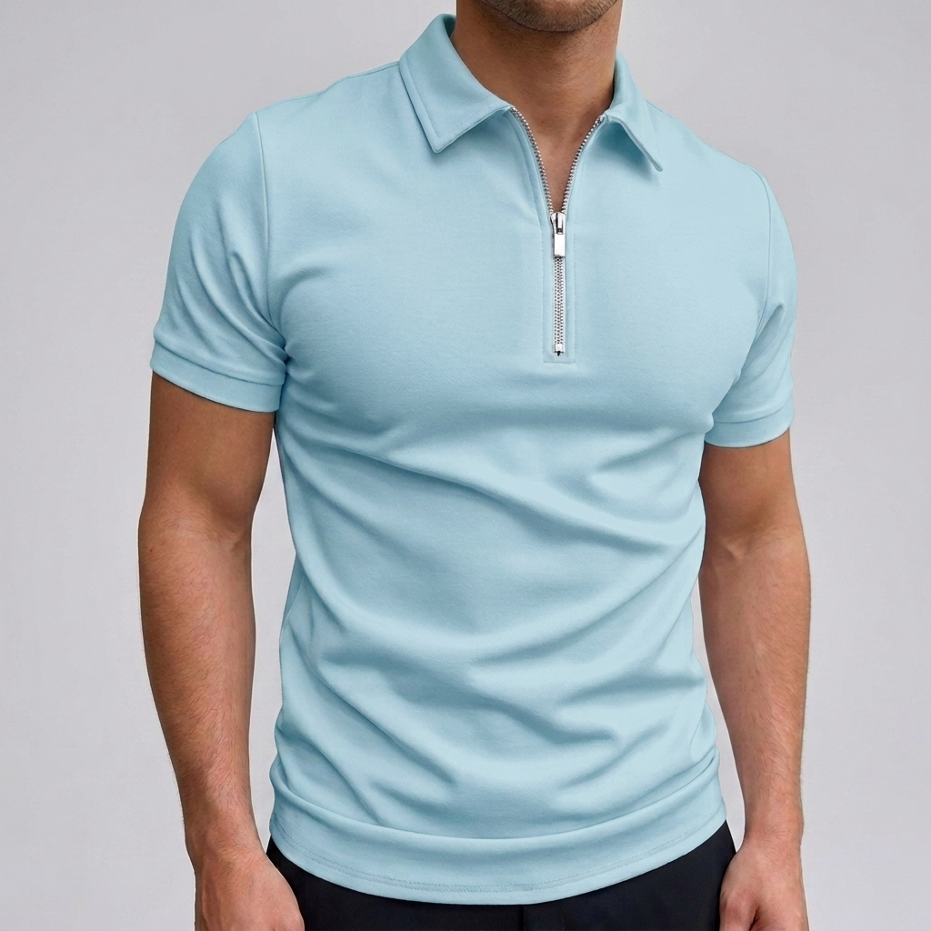 Polo uni à manches courtes