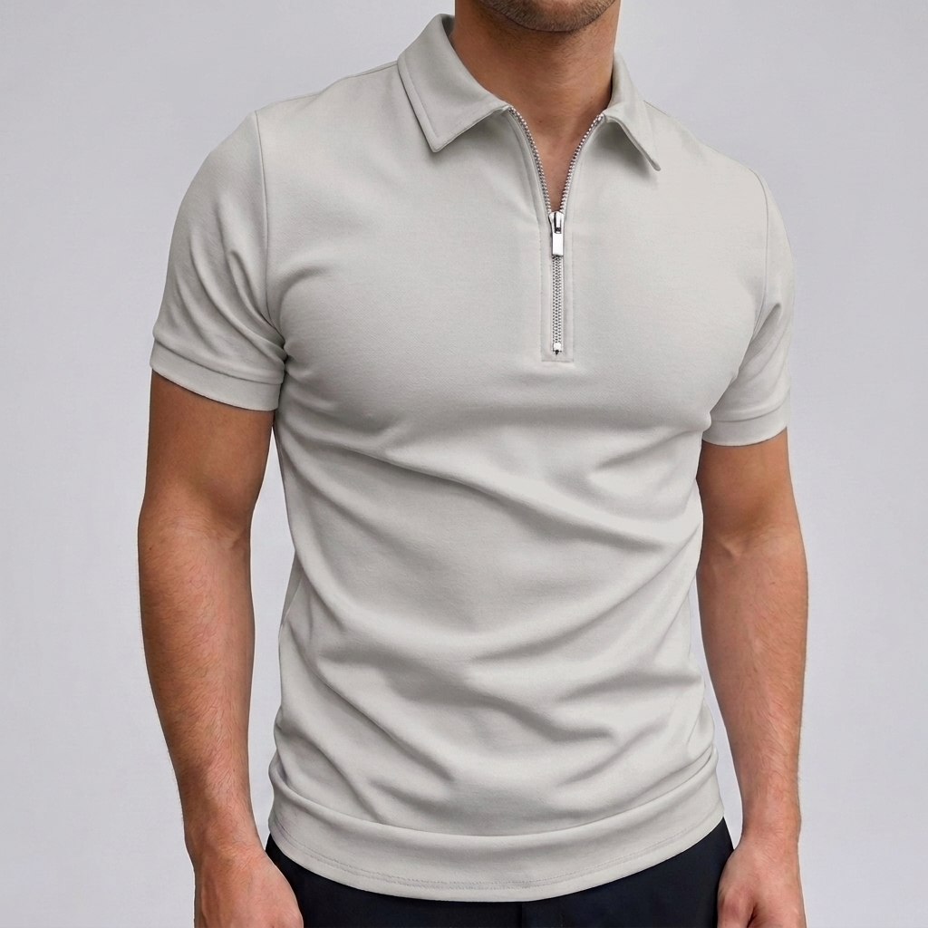Polo uni à manches courtes