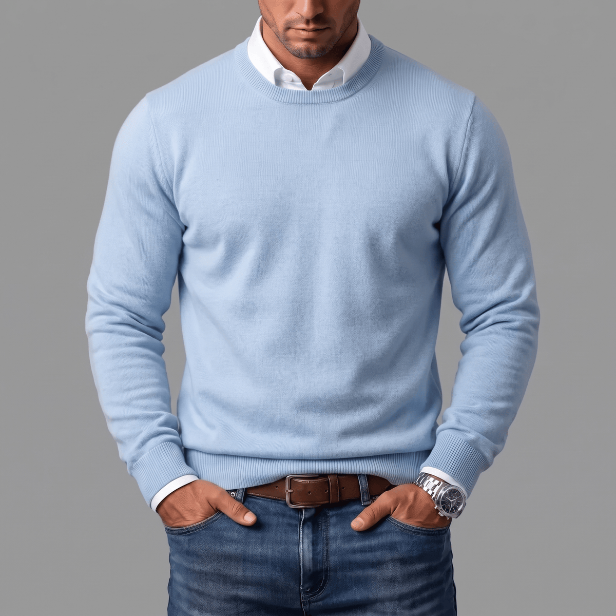 Pull col rond en maille douce