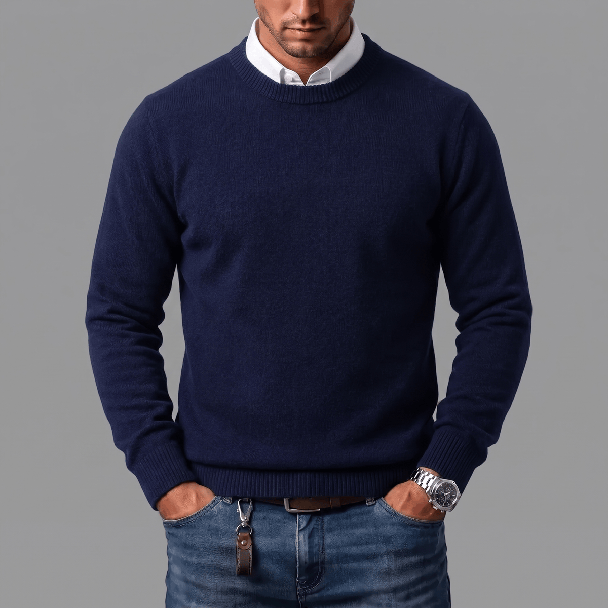 Pull col rond en maille douce