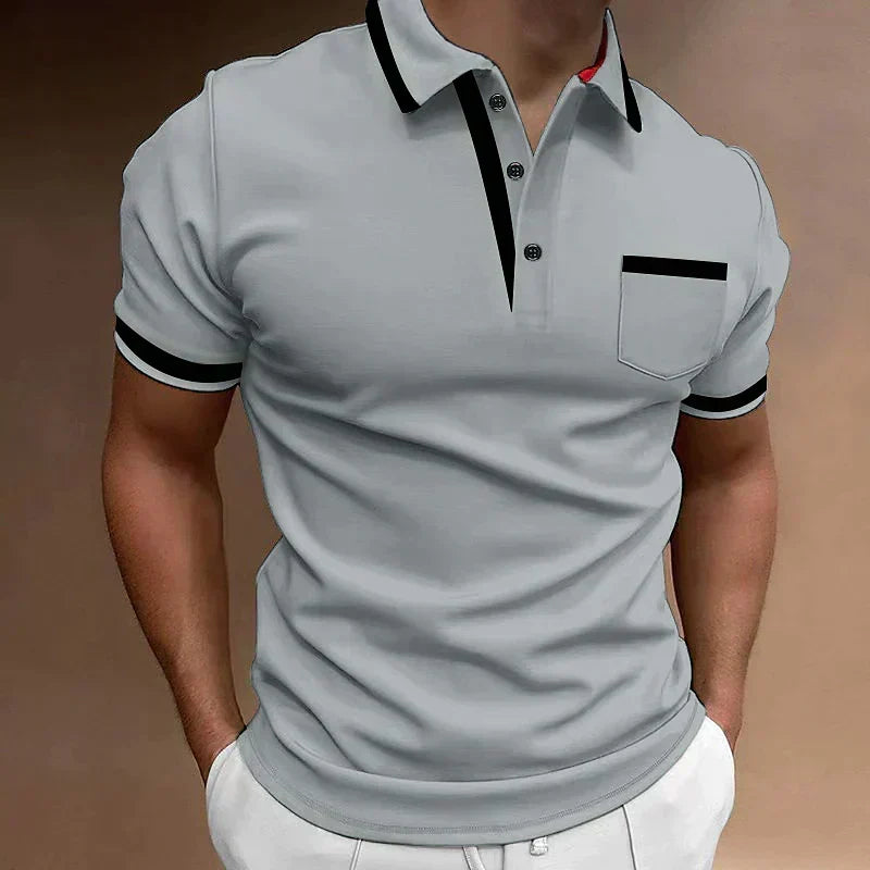 Polo classique à patte boutonnée