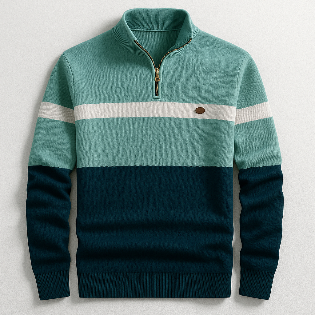 Pull col zippé en maille douce