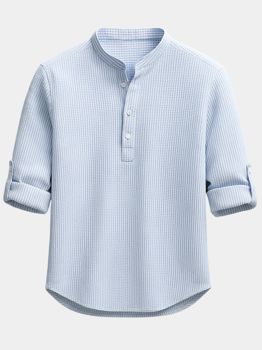Chemise coton mélangé ourlet arrondi