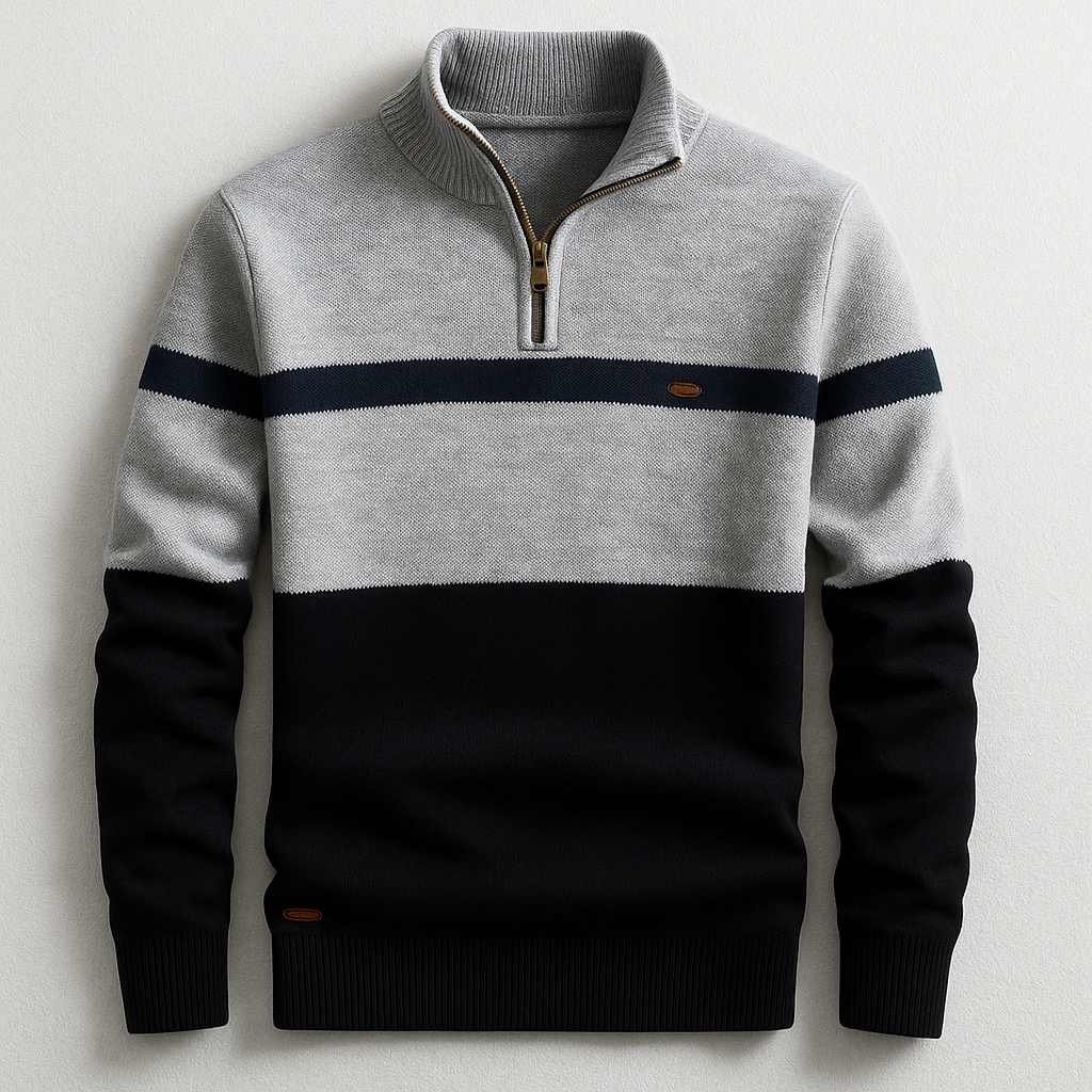 Pull col zippé en maille douce