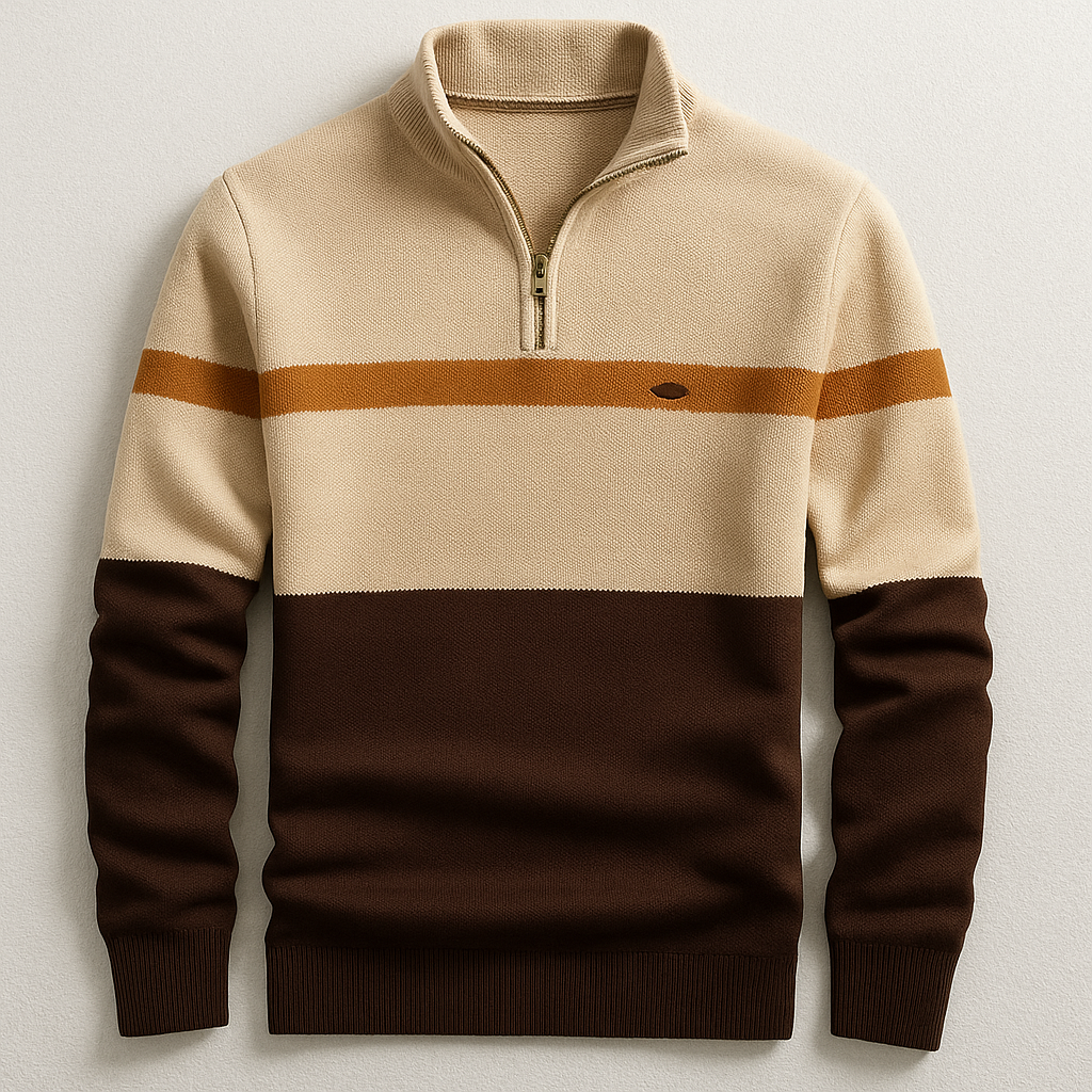 Pull col zippé en maille douce