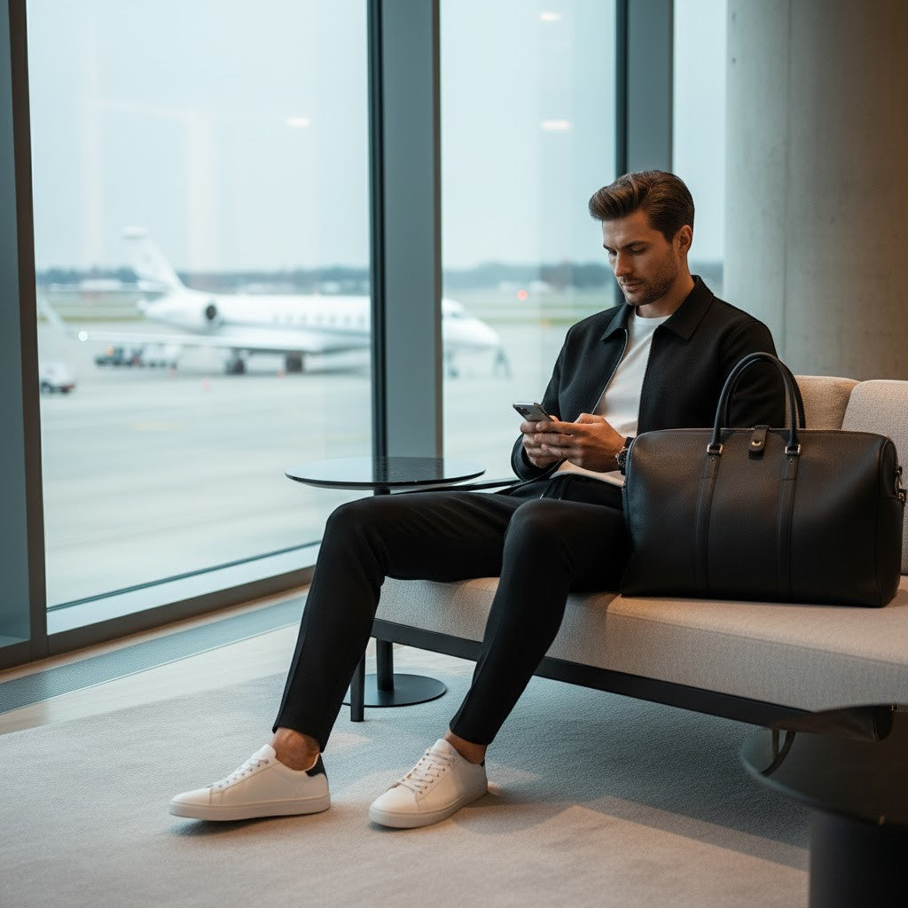 Ensemble veste zippée et pantalon slim coupe ajustée homme – Barneville