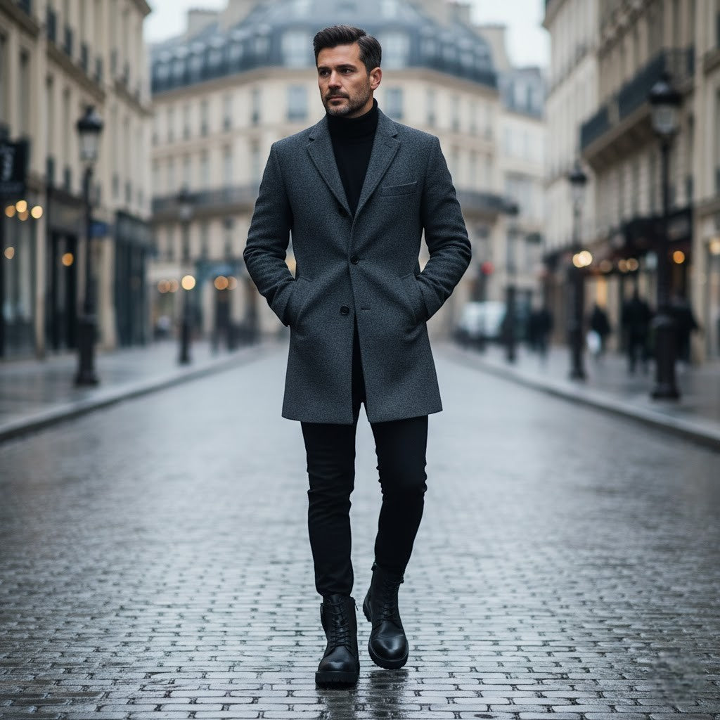 Bottes montantes en daim coupe haute style affirmé et raffiné homme – Brantôme