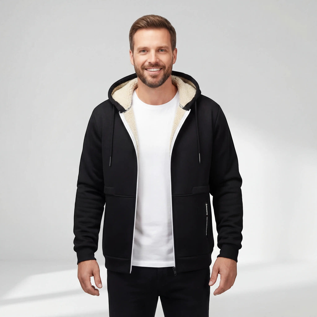Cardigan en laine d'agneau coupe ample boutonné homme – Apremont