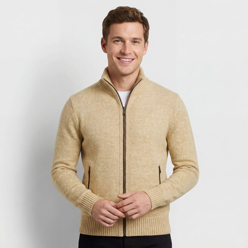 Gilet en maille col montant coupe ajustée pour le quotidien homme – Biot