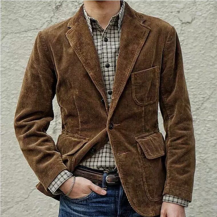 Veste aspect daim à un bouton
