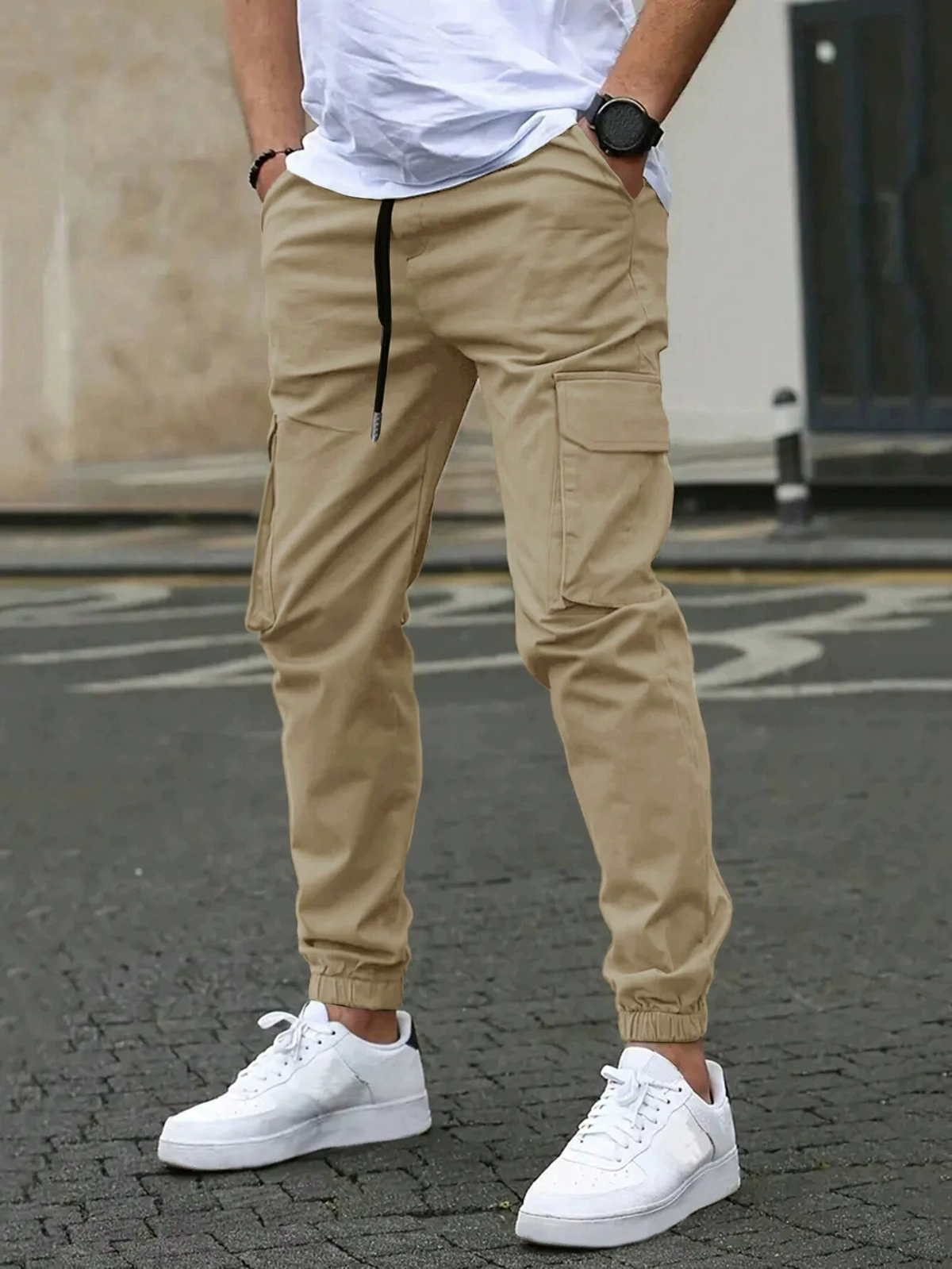 Pantalon jogger cargo doux et léger style chic intemporel homme – Turquant