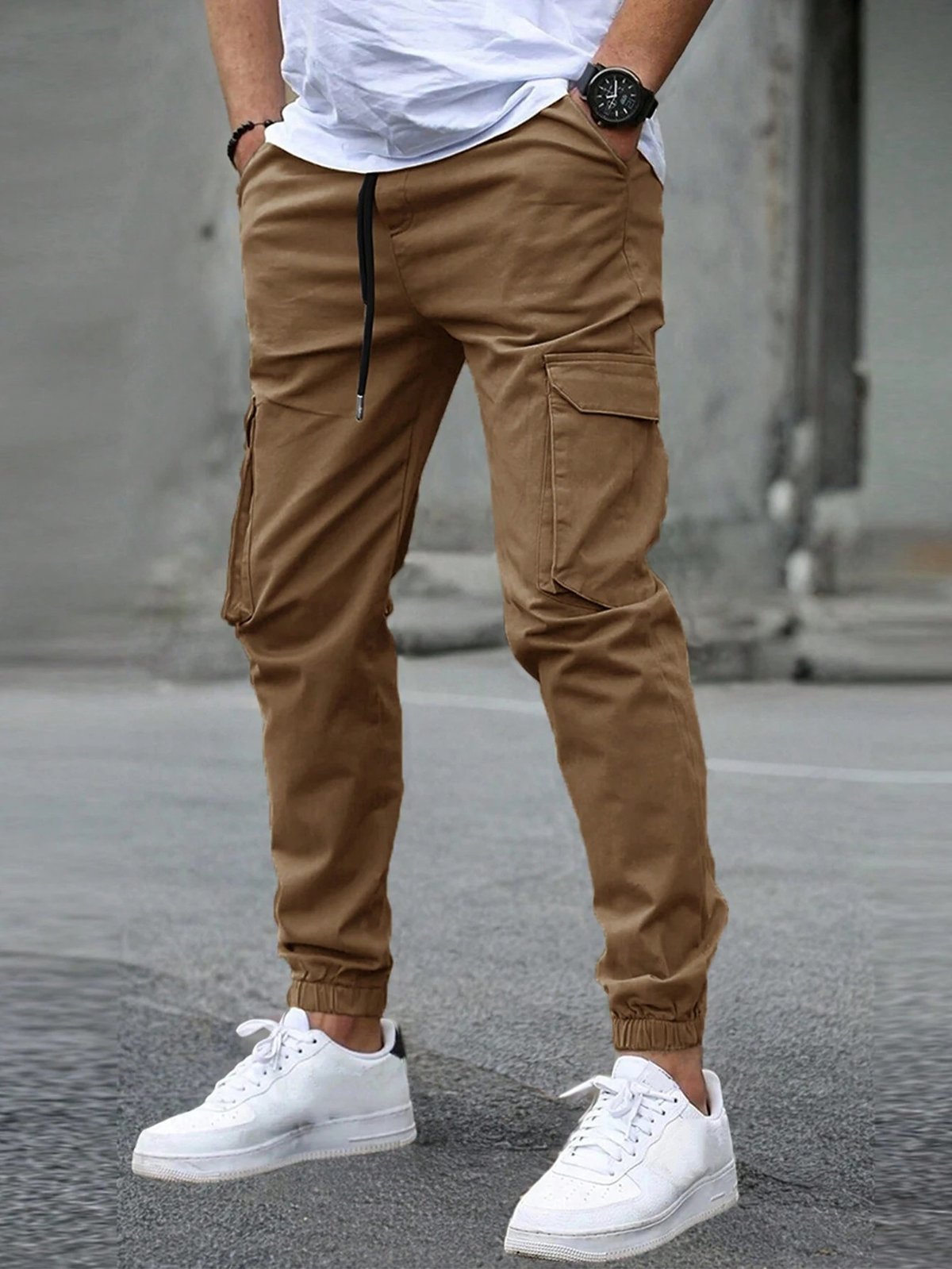 Pantalon jogger cargo doux et léger style chic intemporel homme – Turquant