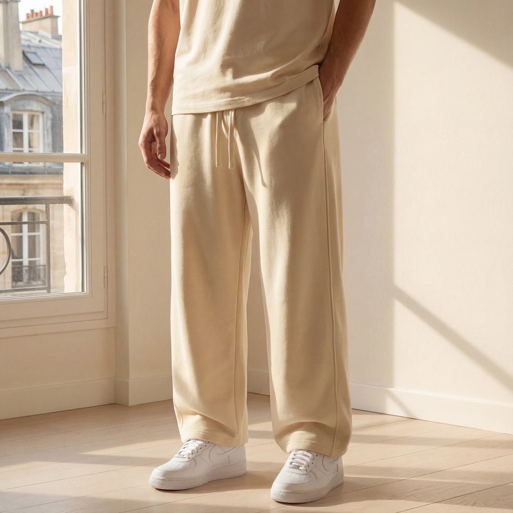 Pantalon en coton jambe droite pour le quotidien homme – Abriès