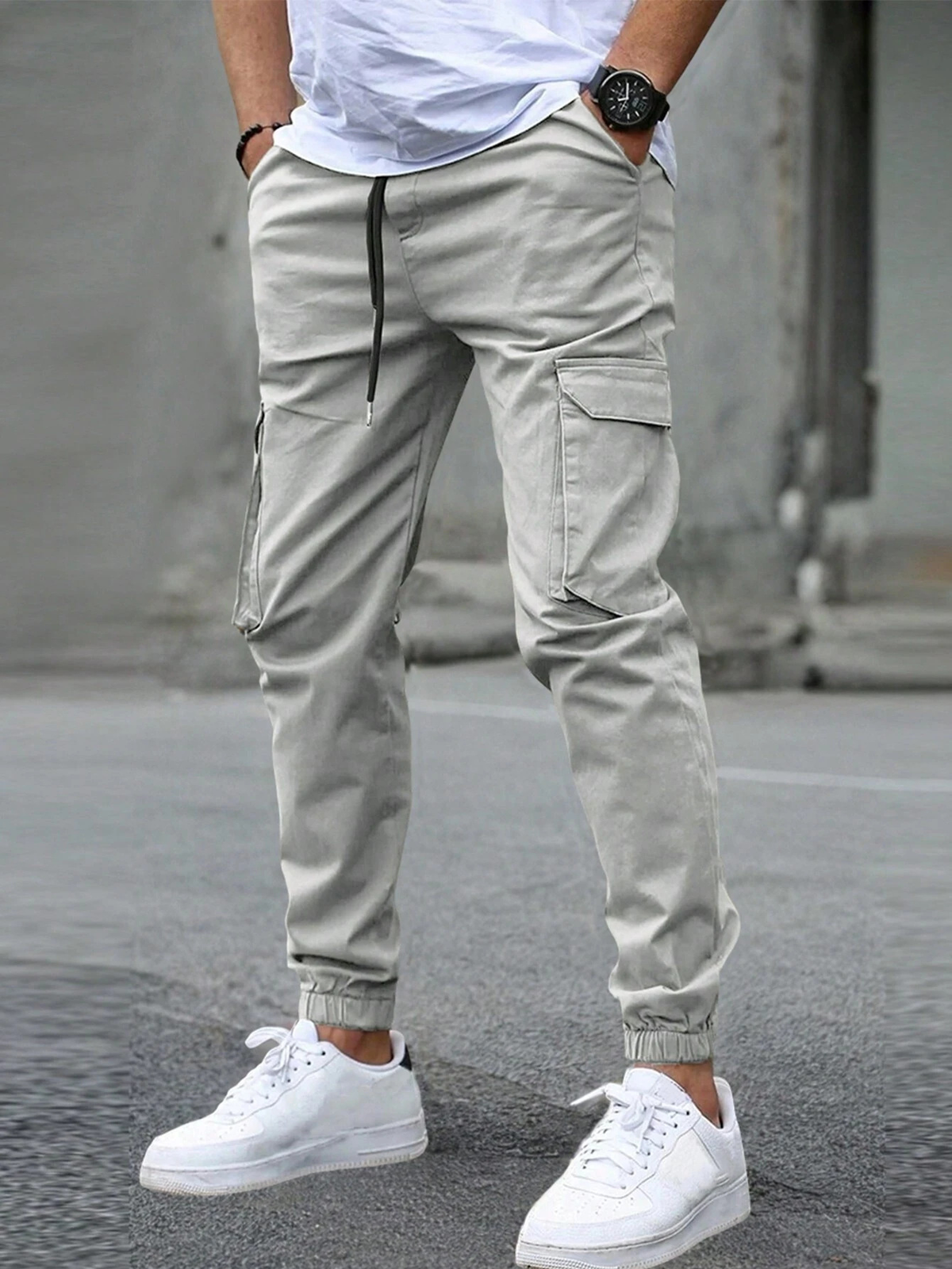 Pantalon jogger cargo doux et léger style chic intemporel homme – Turquant