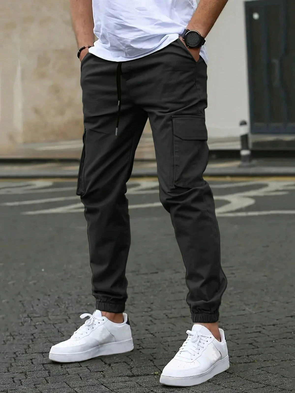 Pantalon jogger cargo doux et léger style chic intemporel homme – Turquant