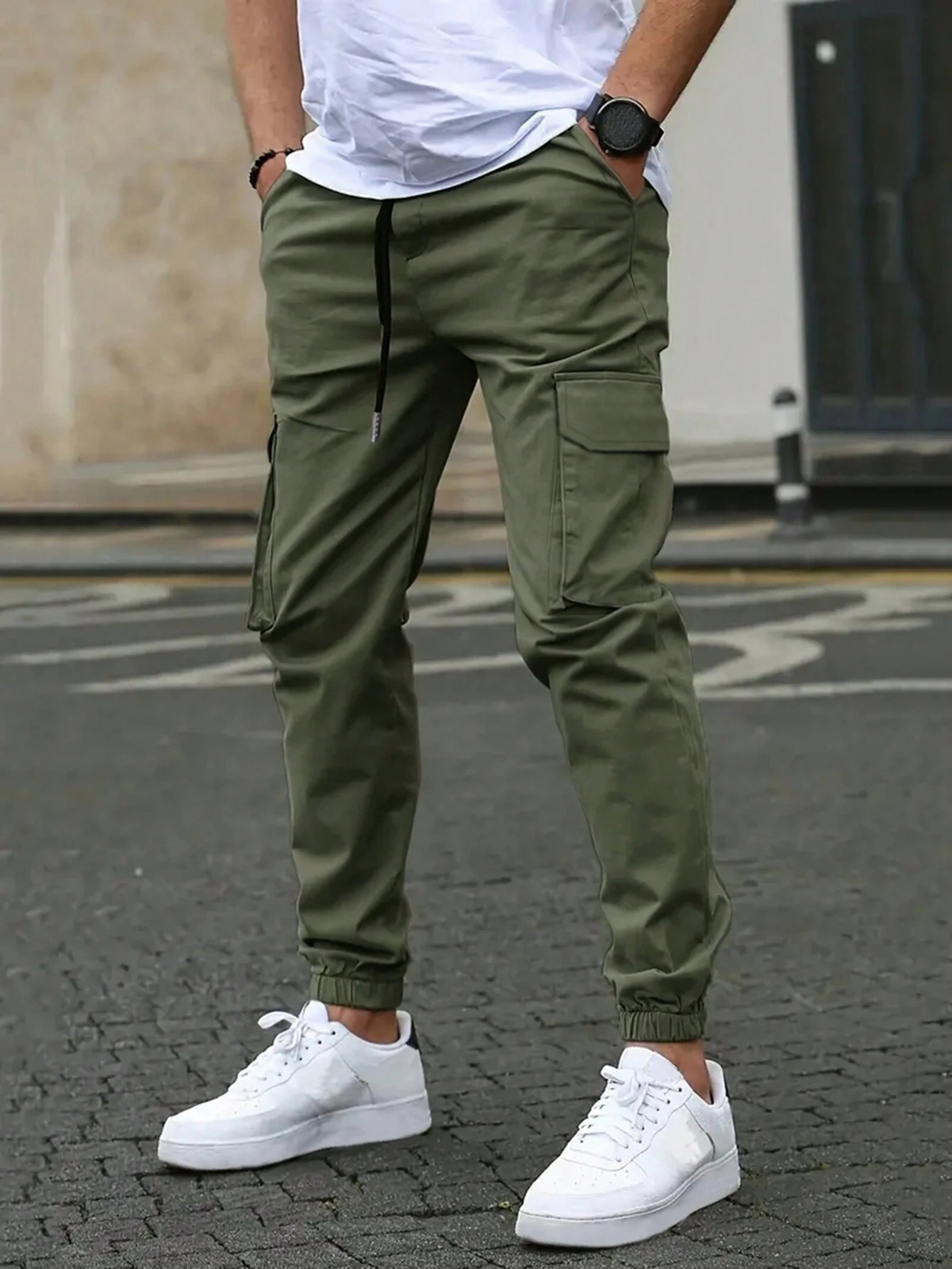 Pantalon jogger cargo doux et léger style chic intemporel homme – Turquant