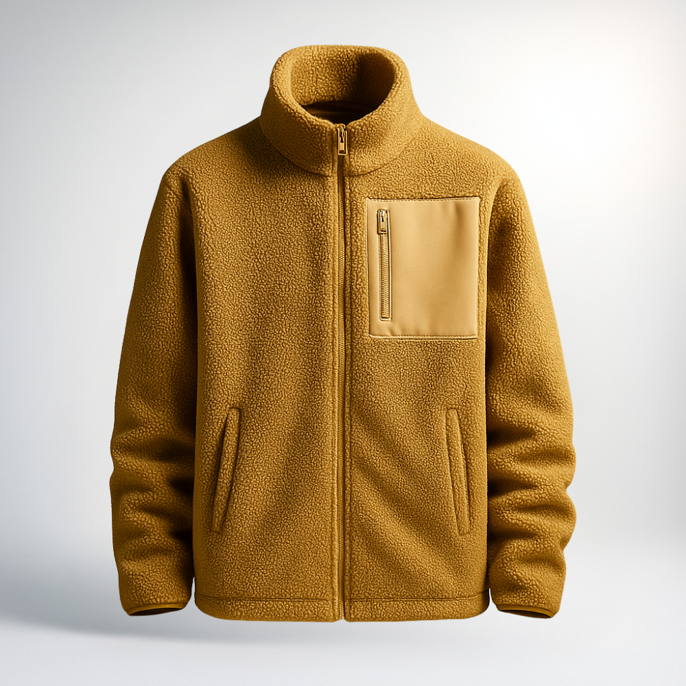 Veste polaire zippée à col montant
