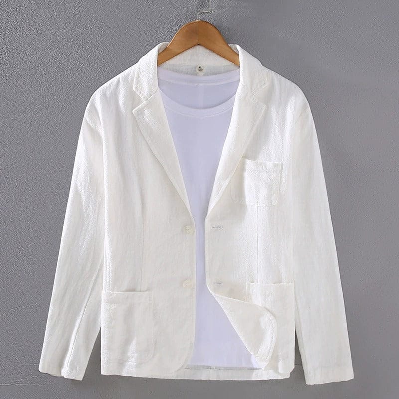 Blazer aspect lin à deux boutons