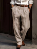 Pantalon à double pli jambe droite au chic discret homme – Caille
